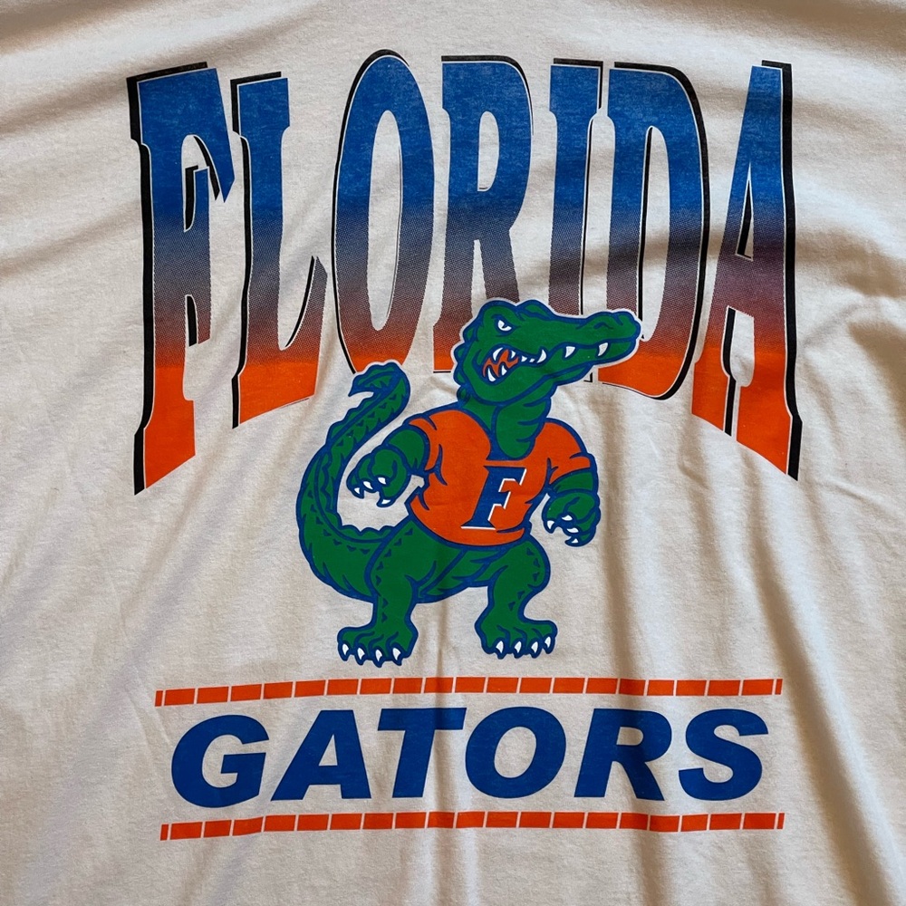 Russell Athletic Florida 🐊 Gators White Tee with Blue Accents